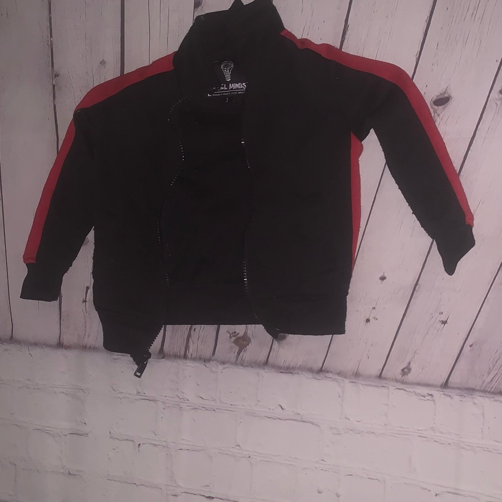 Kids Black and Red Puffer Jacket